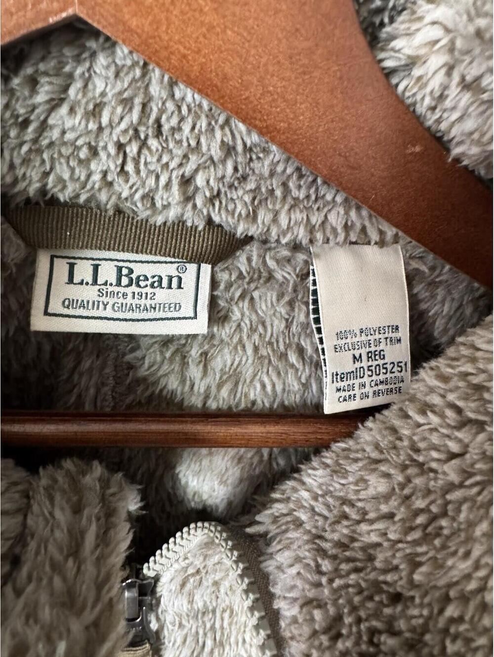 LL Bean Hi-Pile Fleece Sherpa Jacket Women’s Size M Brown Outdoor - Picture 2 of 4